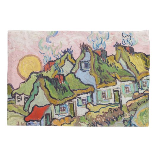 Vincent van Gogh - Houses en Afbeelding Kussensloop (Achterkant)