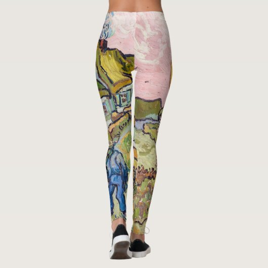 Vincent van Gogh - Houses en Afbeelding Leggings (Achterkant)