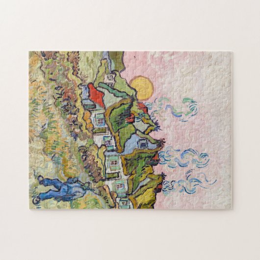 Vincent van Gogh - Houses en Afbeelding Legpuzzel (Horizontaal)
