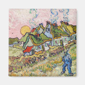 Vincent van Gogh - Houses en Afbeelding Magneet (Voorkant)