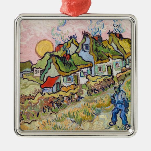 Vincent van Gogh - Houses en Afbeelding Metalen Ornament (Voorkant)