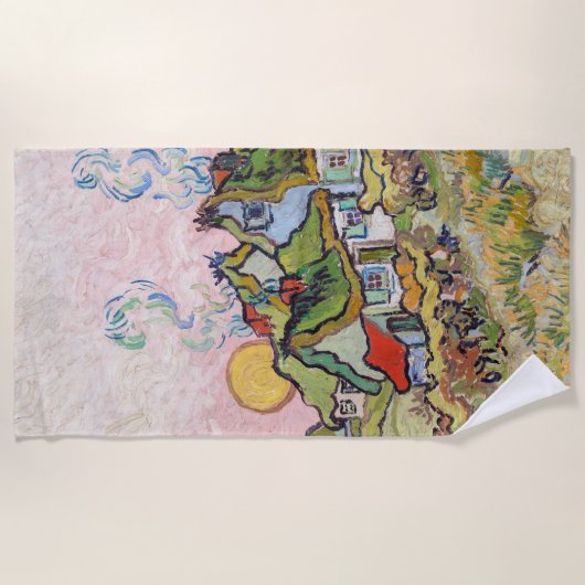 Vincent van Gogh - Houses en Afbeelding Strandlaken (Voorkant)