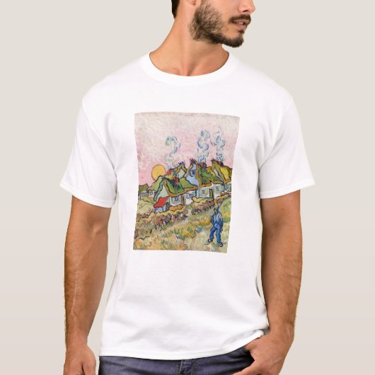 Vincent van Gogh - Houses en Afbeelding T-shirt (Voorkant)