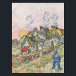 Vincent van Gogh - Houses en Afbeelding Tafelkleed<br><div class="desc">Houses and Figuur / Getatched Cottages in the Sunshine Reminiscence of the North - Vincent van Gogh,  1890</div>