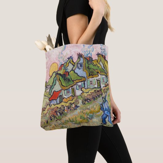 Vincent van Gogh - Houses en Afbeelding Tote Bag (Dichtbij)