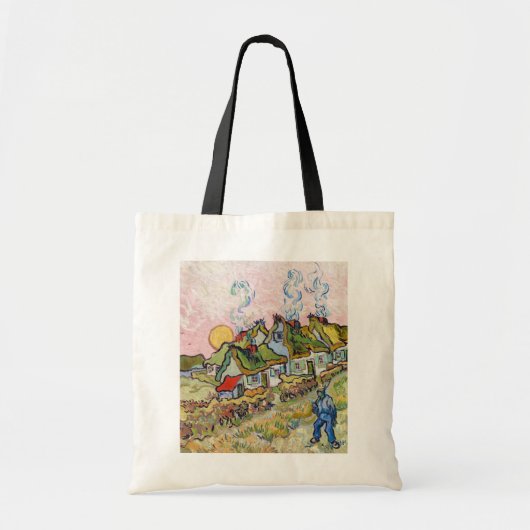 Vincent van Gogh - Houses en Afbeelding Tote Bag (Voorkant)
