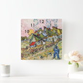 Vincent van Gogh - Houses en Afbeelding Vierkante Klok (Huis)