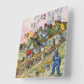 Vincent van Gogh - Houses en Afbeelding Vierkante Klok (Hoek)