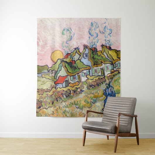 Vincent van Gogh - Houses en Afbeelding Wandkleed (In situ)