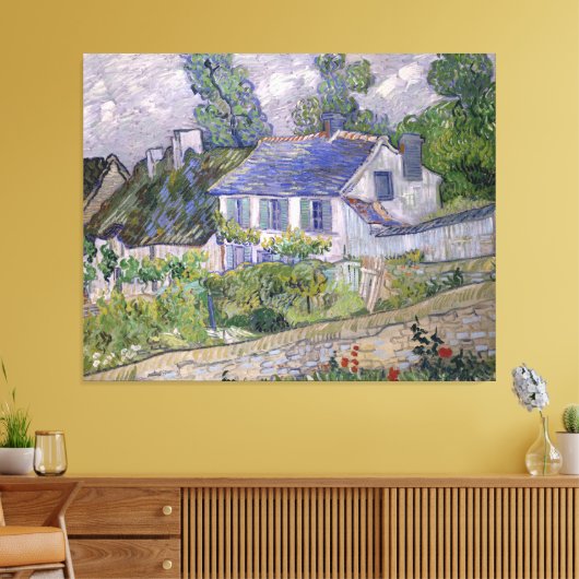  Vincent van Gogh Houses in Auvers Canvas Afdruk (Insitu (Woonkamer))