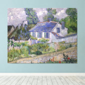  Vincent van Gogh Houses in Auvers Canvas Afdruk (Insitu (Houten vloer))