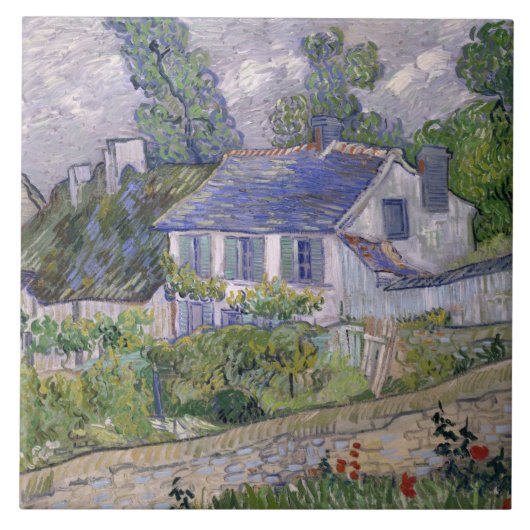  Vincent van Gogh Houses in Auvers Tegeltje (Voorkant)