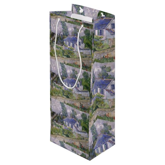  Vincent van Gogh Houses in Auvers Wine Gif Wijn Cadeautas (Achterkant Gekanteld)