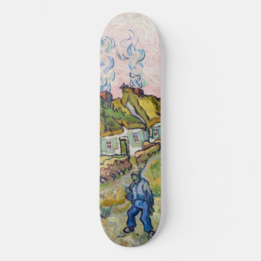 Vincent van Gogh - Huizen en Figuur Persoonlijk Skateboard (Voorkant)