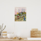 Vincent van Gogh - Huizen en Figuur Poster (Keuken)