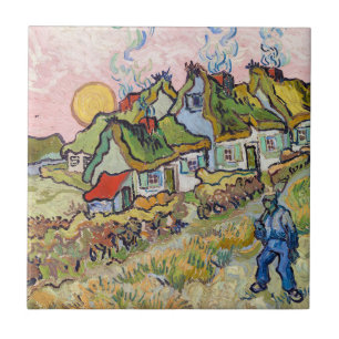 Vincent van Gogh - Huizen en Figuur Tegeltje
