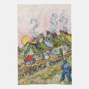 Vincent van Gogh - Huizen en Figuur  Theedoek