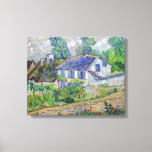 Vincent van Gogh - Huizen in Auvers Canvas Afdruk