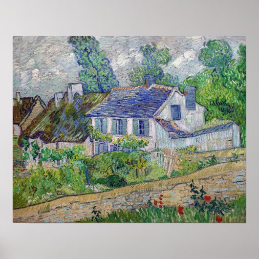 Vincent van Gogh - Huizen in Auvers Poster (Voorkant)