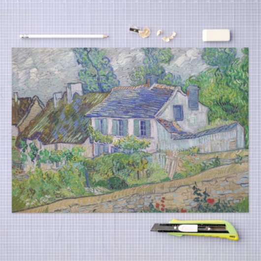 Vincent van Gogh - Huizen in Auvers Tissuepapier (Craft)