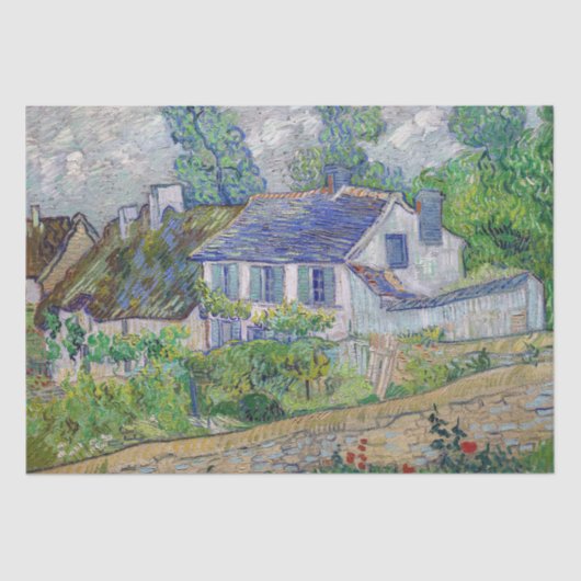 Vincent van Gogh - Huizen in Auvers Tissuepapier (Voorkant)