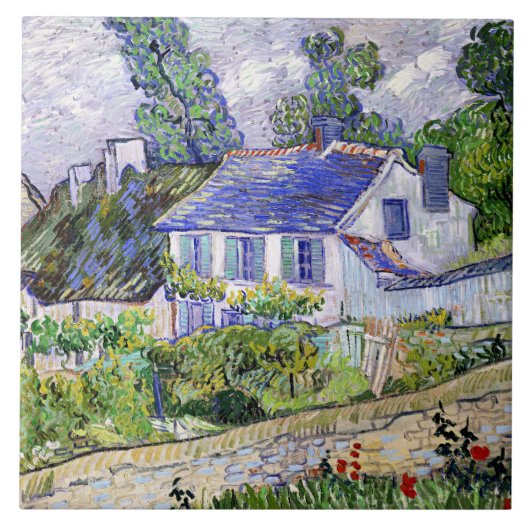 Vincent van Gogh, Huizen te Auvers, Tegeltje (Voorkant)