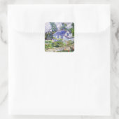 Vincent van Gogh, Huizen te Auvers, Vierkante Sticker (Tas)