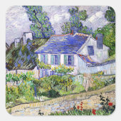 Vincent van Gogh, Huizen te Auvers, Vierkante Sticker (Voorkant)