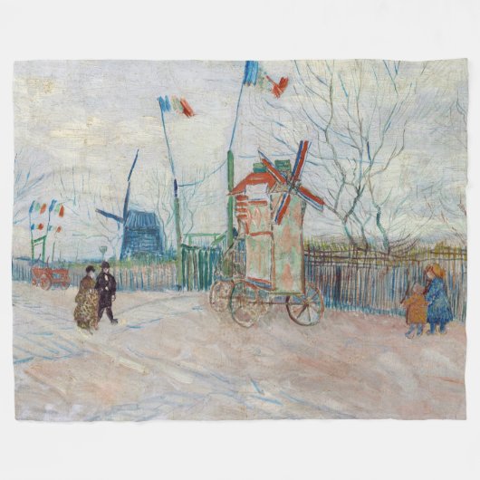 Vincent van Gogh - Impasse des Deux Freres Fleece Deken (Voorkant (Horizontaal))