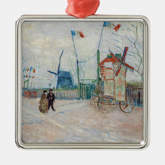 Vincent van Gogh - Impasse des Deux Freres Metalen Ornament (Voorkant)