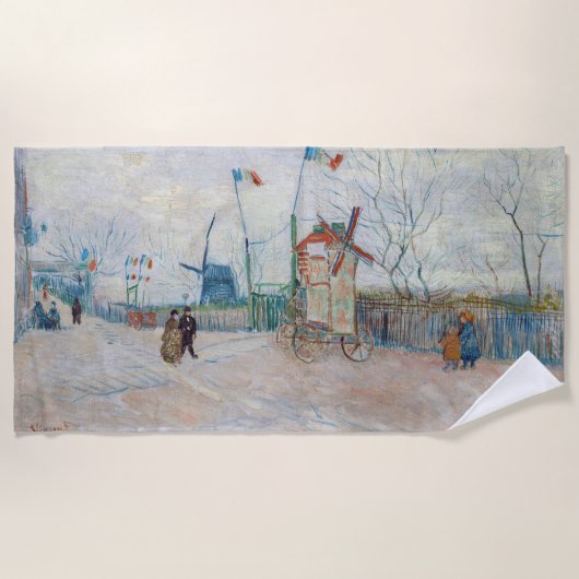 Vincent van Gogh - Impasse des Deux Freres Strandlaken (Voorkant)