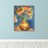 Vincent van Gogh - Imperial Fritillaries Canvas Afdruk (Insitu (Houten vloer))