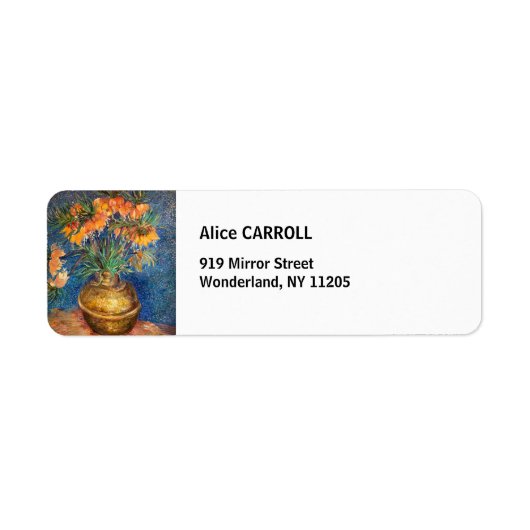 Vincent van Gogh - Imperial Fritillaries Etiket (Voorkant)