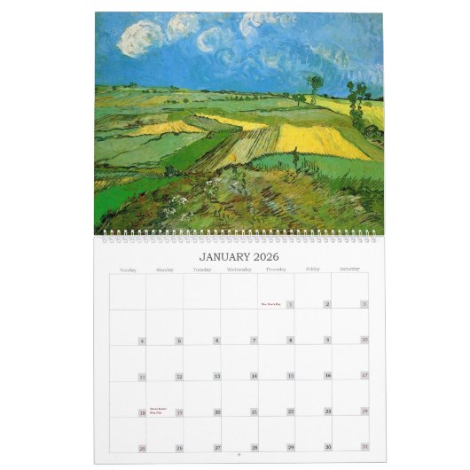 Vincent van Gogh Impressionisme Kunst Kalender (Jan 2026)