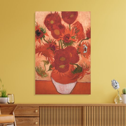 vincent van gogh impressionist sunflower fine art canvas afdruk (Insitu (Woonkamer))