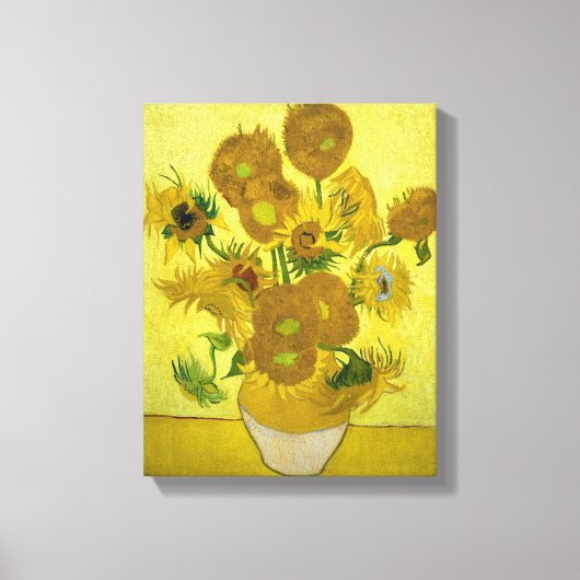 vincent van gogh impressionist sunflower fine art canvas afdruk (Voorkant)