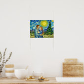 Vincent Van Gogh in love -- WONKY ART Poster (Keuken)