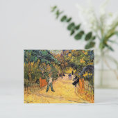 Vincent van Gogh - Ingang tot openbaar park, Arles Briefkaart (Staand voorkant)