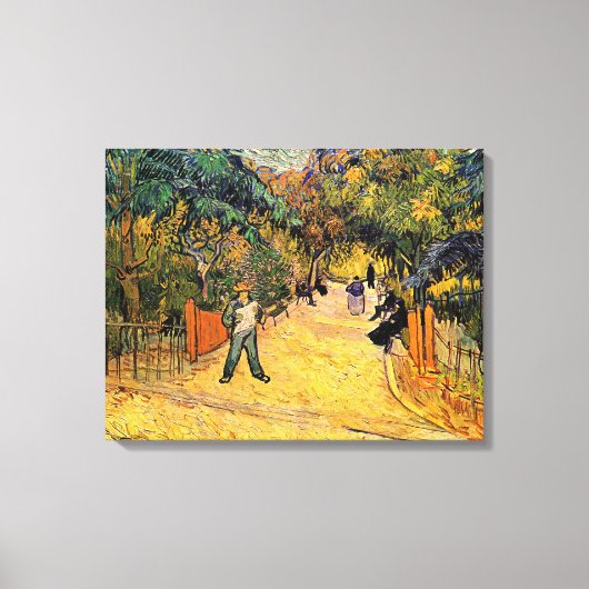 Vincent van Gogh - Ingang tot openbaar park, Arles Canvas Afdruk (Voorkant)