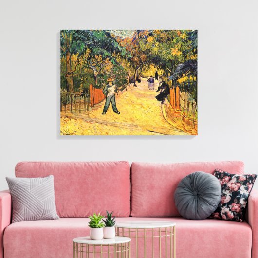 Vincent van Gogh - Ingang van openbaar park, Arles Canvas Afdruk (Insitu (Woonkamer))