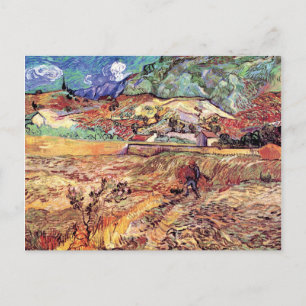 Vincent Van Gogh - Ingesloten tarweveld Kunstwerk Briefkaart