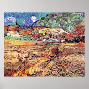 Vincent Van Gogh - Ingesloten tarweveld Kunstwerk Poster