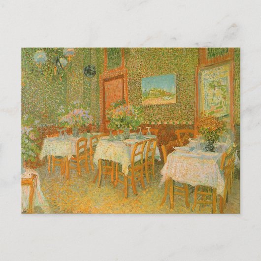 Vincent van Gogh - Interieur van een restaurant Briefkaart (Voorkant)