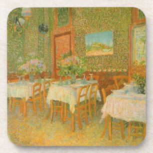 Vincent van Gogh - Interieur van een restaurant Drankjes Onderzetter