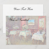 Vincent Van Gogh - Interieur van een restaurant Kaart (Voorkant / Achterkant)