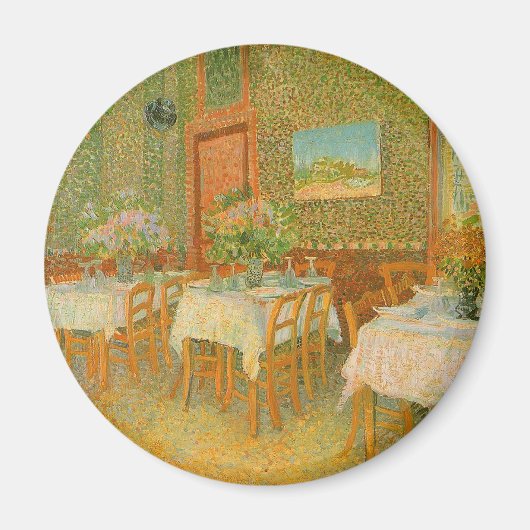 Vincent van Gogh - Interieur van een restaurant Magneet (Voorkant)