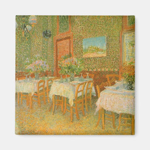 Vincent van Gogh - Interieur van een restaurant Magneet
