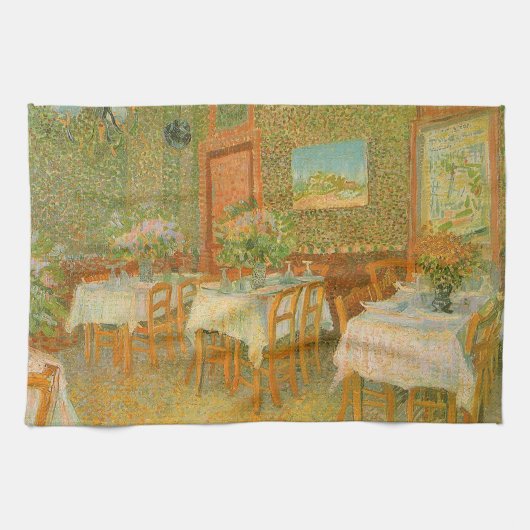Vincent van Gogh - Interieur van een restaurant Theedoek (Horizontaal)