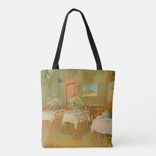 Vincent van Gogh - Interieur van een restaurant Tote Bag (Achterkant)