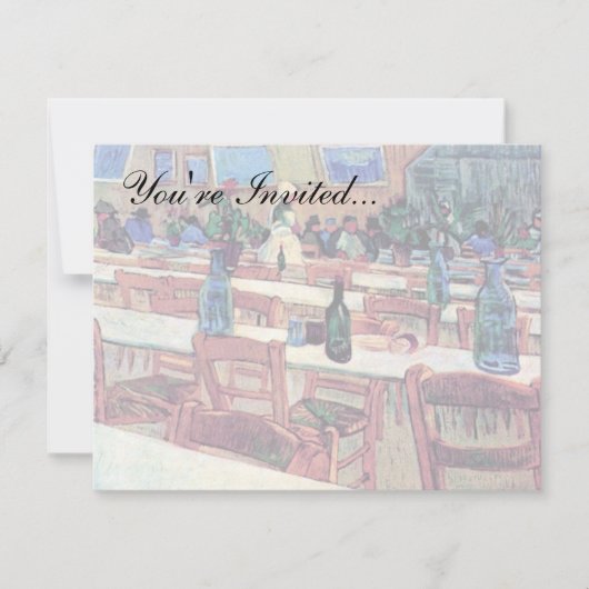 Vincent Van Gogh - Interieur van restaurant Kaart (Voorkant)